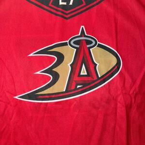 LA Angels Anaheim Ducks Mike Trout #27 Hockey Jersey XL Bally Sports West Red